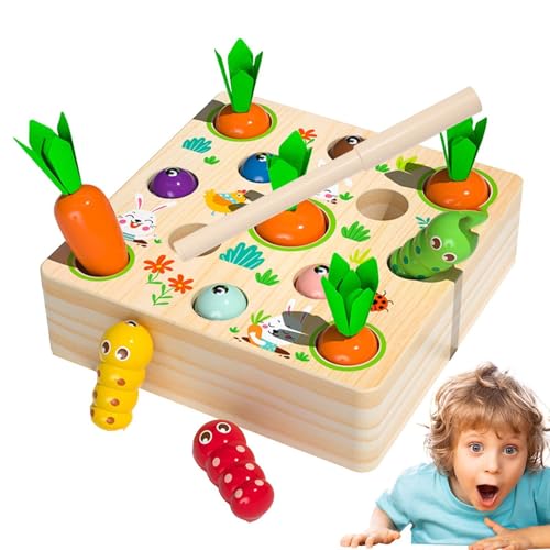 Glugahrif Holzform Sortierer, Karottenpfläge Babyspielzeug | Bildungsbaby Spielzeug,Lustige hölzerne multifunktionale Form Sortierer für das Vorschullernen von Glugahrif