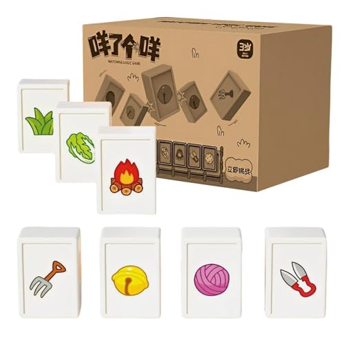 Glugahrif Mahjong Matching Tile Set, Mahjong Block Game | Portable Connect -Brettspiel - Connect Card Interactive Toys Regenbogenkugeln Logical Mind Toy für Kinder von Glugahrif