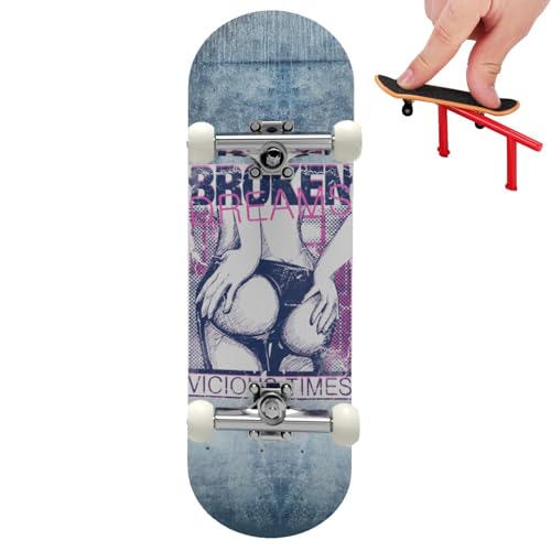 Glugahrif Mini-Griffbretter,Fingerscooter-Spielzeug mit 5-lagigem Ahornholz-Deck | Mini-Scooter-Fingerbrett, Fingerspielzeug-Skateboards für Skateboard-Party-Gefälligkeiten, kreative Geschenke von Glugahrif