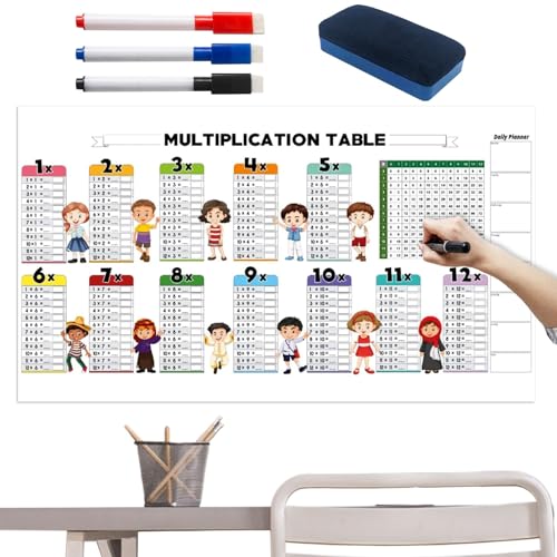 Glugahrif Multiplikationstafel, Multiplikationstabellen für Lernspiele, löschbar, interaktives Lernwerkzeug für den Schulausgang im Klassenzimmer zu Hause Glugahrif Multiplikationstafel, Multiplikationstabellen für Lernspiele, löschbar, interaktives Lernwerkzeug für den Schulausgang im Klassenzimmer zu Hause von Glugahrif