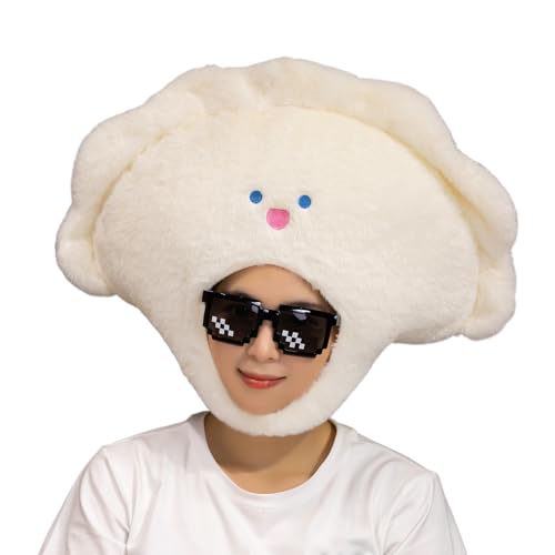 Glugahrif Plüsch Teigtaschen Hut | Kultiger Plüschhut Als Chinesisches Dampfnudel Puschel | Weiches Festkostüm Accessoire Für Karneval Halloween Ostern Feiern Glugahrif Plüsch Teigtaschen Hut | Kultiger Plüschhut Als Chinesisches Dampfnudel Puschel | Weiches Festkostüm Accessoire Für Karneval Halloween Ostern Feiern von Glugahrif