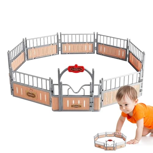 Glugahrif estabiler Modell, Modell Stall Playset - Scheunenspielzeug Farmtiere für Mädchen,efiguren tun vor, Spielzeug zum Spaß zum Geburtstag, Ostern und Kindertag zu Spielen von Glugahrif