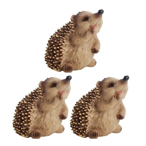 Igel Figuren Tier Welt Animal Figur Igel Statue Fairy Garden Rasen Landschaft Animal Figur Skulptur Hedgehog Spielzeug von Glugahrif