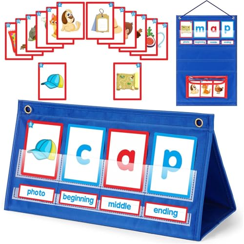 Kids English Flash Card, englische Lernkarte | Bildungsschreibpuzzlespiel Wörter Lernkarte | Wort Bauen Desktop -Taschen -Lesung Spielzeug zum Geburtstag, Kindertag, Ostern von Glugahrif