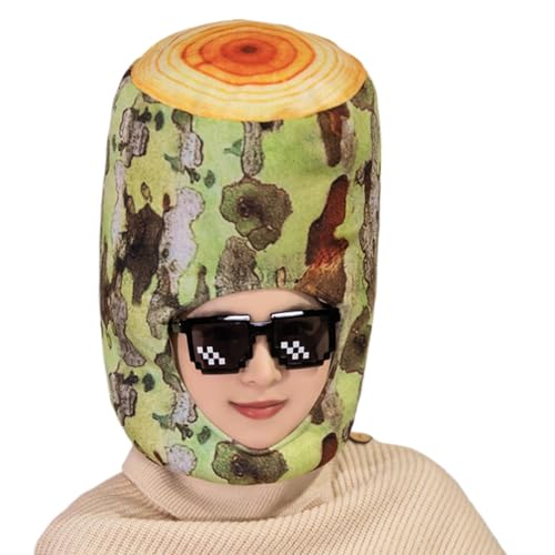 Lustige Halloween -Kopfbedeckung, Halloween -Party -Kopfbedeckung,Realistische Sycamore Tree Design Head Cover für Dress-up | Cosplay -Kostüm -Kopfbedeckung für Weihnachten, Karneval, Maskerade von Glugahrif