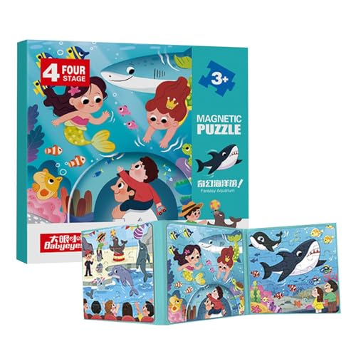 Magnetische Puzzles, Reisepuzzles für – Reise-Puzzles Buch, magnetische Reisepuzzle, Spielzeug für unterwegs, magnetische Puzzles für und Mädchen von 2 bis 6 A von Glugahrif