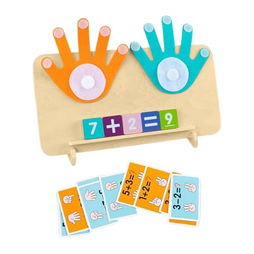 Pädagogische Mathematik Manipulative Spielzeug, Vorhoch -Lernnummer Spielzeug,Holzmathematik Manipulationen Blöcke Spielzeug - Mädchen im Alter von 3-5 Jahren Hand-Augen-Koordinationsaktivität für den von Glugahrif