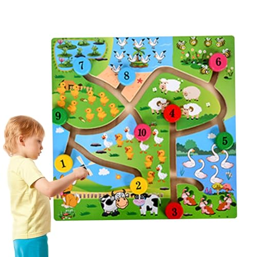 Passende Holzspielzeuge,Passendes Holzpuzzle,Puzzles Steckbrettspiel | Interaktives Feinmotorik-Brett, Brett-Holzpuzzlespielzeug für Kinder ab 3 Jahren von Glugahrif