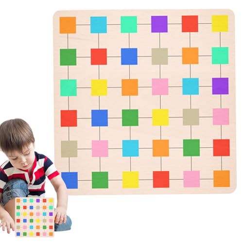 Puzzle mit Farbblöcken, Farbpuzzle, passende Blöcke | passendes Puzzle aus Holz für frühes Lernen, Puzzlespiel, passendes Spielzeug für Kinder ab 3 Jahren von Glugahrif