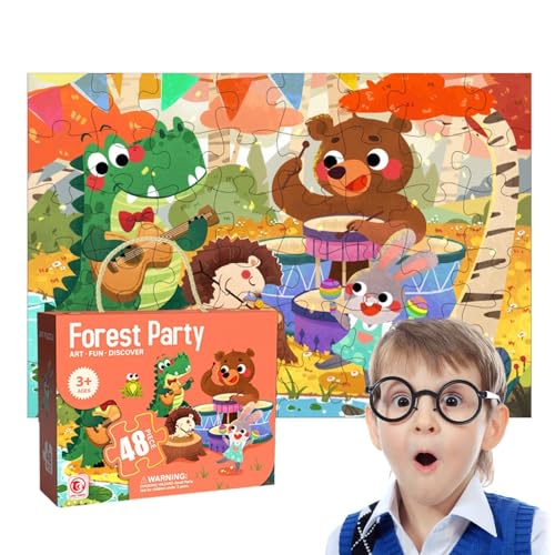 Rätsel für Vorschule, Puzzle Rätsel für Kinder - Anfänger Puzzles,Hirnteaser für Farberkennungsfähigkeiten, frühe Bildungsspielzeug, Osterkorb -Stuffers von Glugahrif