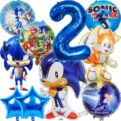 Kinder Geburtstag Party Dekoration Ballon Kit-10 Stück- Blaues Igel Blue Hedgehog (2-Jahr) von Glurak