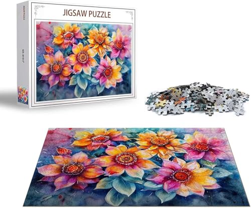 Puzzle 1500 Teile Blume Puzzle Mandala Holzpuzzle Erwachsene, Groß Klassische Jigsaw, EIN Herausforderndes Rätsel, Puzzlespiele für Die Ganze Familie Jigsaw für Erwachsene und Kinder Ab 14 Jahrenx-27 von Gmeignl