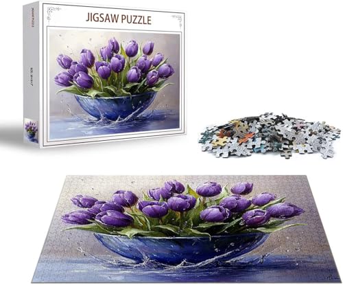 Puzzle 1500 Teile Blume Puzzle Retro Holzpuzzle Erwachsene, Groß Klassische Jigsaw, EIN Herausforderndes Rätsel, Puzzlespiele für Die Ganze Familie Jigsaw für Erwachsene und Kinder Ab 14 Jahrenx-162 von Gmeignl