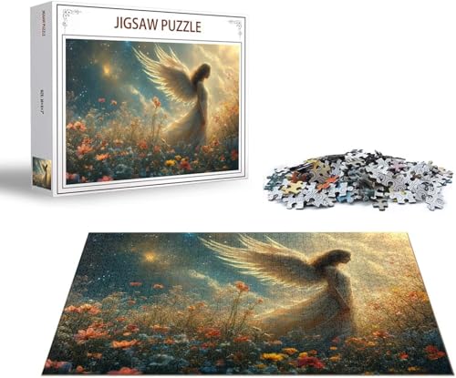 Puzzle 1500 Teile Engel Puzzle Blume Holzpuzzle Erwachsene DIY Groß Klassische Jigsaw, Ein Herausforderndes Rätsel, Puzzlespiele für Die Ganze Familie Jigsaw für Erwachsene und Kinder Ab 14 Jahrenx-26 von Gmeignl