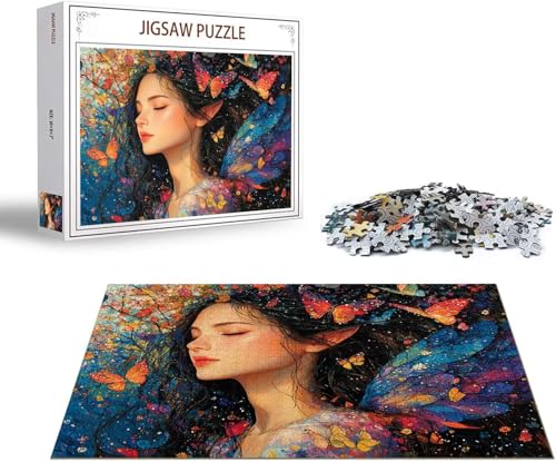 Puzzle 1500 Teile Frau Puzzle Blume Holzpuzzle Erwachsene DIY Groß Klassische Jigsaw, Ein Herausforderndes Rätsel, Puzzlespiele für Die Ganze Familie Jigsaw für Erwachsene und Kinder Ab 14 Jahrenx-171 von Gmeignl