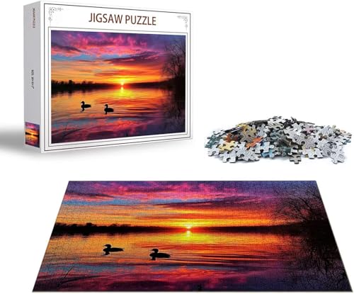 Puzzle 1500 Teile Landschaft Puzzle Ente Holzpuzzle ErwachseneGroß Klassische Jigsaw, EIN Herausforderndes Rätsel, Puzzlespiele für Die Ganze Familie Jigsaw für Erwachsene und Kinder Ab 14 Jahrenx-17 von Gmeignl