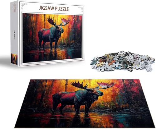 Puzzle 1500 Teile Landschaft Puzzle Mond Holzpuzzle ErwachseneGroß Klassische Jigsaw, EIN Herausforderndes Rätsel, Puzzlespiele für Die Ganze Familie Jigsaw für Erwachsene und Kinder Ab 14 Jahrenx-92 von Gmeignl