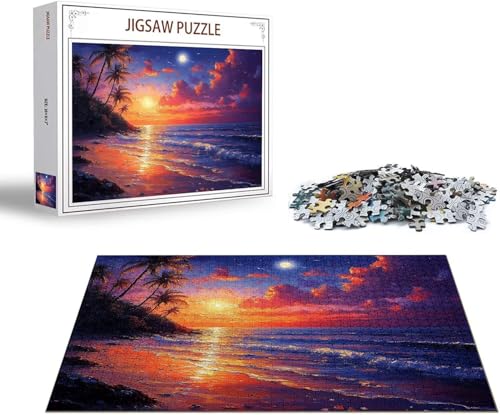 Puzzle 1500 Teile Landschaft Puzzle Strand Holzpuzzle Erwachsene Klassische Jigsaw, EIN Herausforderndes Rätsel, Puzzlespiele für Die Ganze Familie Jigsaw für Erwachsene und Kinder Ab 14 Jahrenx-178 von Gmeignl