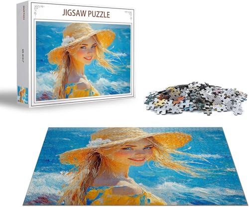 Puzzle 1500 Teile Mond Puzzle Frau Holzpuzzle Erwachsene, DIY Groß Klassische Jigsaw, Ein Herausforderndes Rätsel, Puzzlespiele für Die Ganze Familie Jigsaw für Erwachsene und Kinder Ab 14 Jahrenx-250 von Gmeignl