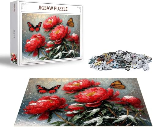 Puzzle 1500 Teile Schmetterling Puzzle Blume Holzpuzzle Erwachsene Klassische Jigsaw, EIN Herausforderndes Rätsel, Puzzlespiele für Die Ganze Familie Jigsaw für Erwachsene und Kinder Ab 14 Jahrenx-11 von Gmeignl