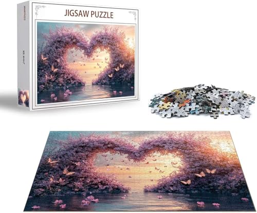 Puzzle 1500 Teile Schmetterling Puzzle Blume Holzpuzzle Erwachsene Klassische Jigsaw, Ein Herausforderndes Rätsel, Puzzlespiele für Die Ganze Familie Jigsaw für Erwachsene und Kinder Ab 14 Jahrenx-130 von Gmeignl