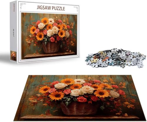 Puzzle 1500 Teile Tier Puzzle Blume Holzpuzzle Erwachsene DIY Groß Klassische Jigsaw, Ein Herausforderndes Rätsel, Puzzlespiele für Die Ganze Familie Jigsaw für Erwachsene und Kinder Ab 14 Jahrenx-166 von Gmeignl