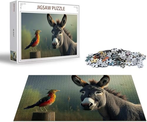 Puzzle 1500 Teile Tier Puzzle Esel Holzpuzzle Erwachsene, DIY Groß Klassische Jigsaw, EIN Herausforderndes Rätsel, Puzzlespiele für Die Ganze Familie Jigsaw für Erwachsene und Kinder Ab 14 Jahrenx-47 von Gmeignl