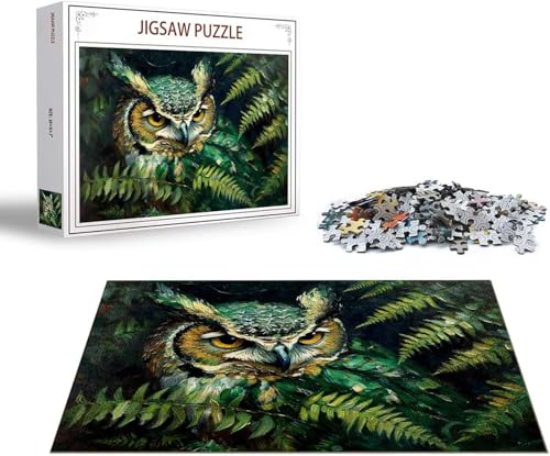 Puzzle 1500 Teile Tier Puzzle Eule Holzpuzzle Erwachsene, DIY Groß Klassische Jigsaw, EIN Herausforderndes Rätsel, Puzzlespiele für Die Ganze Familie Jigsaw für Erwachsene und Kinder Ab 14 Jahrenx-12 von Gmeignl