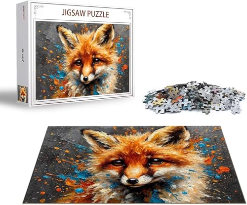 Puzzle 1500 Teile Tier Puzzle Fuchs Holzpuzzle Erwachsene, DIY Groß Klassische Jigsaw, Ein Herausforderndes Rätsel, Puzzlespiele für Die Ganze Familie Jigsaw für Erwachsene und Kinder Ab 14 Jahrenx-10 von Gmeignl