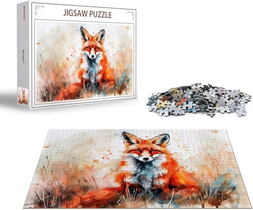 Puzzle 1500 Teile Tier Puzzle Fuchs Holzpuzzle Erwachsene, DIY Groß Klassische Jigsaw, Ein Herausforderndes Rätsel, Puzzlespiele für Die Ganze Familie Jigsaw für Erwachsene und Kinder Ab 14 Jahrenx-37 von Gmeignl