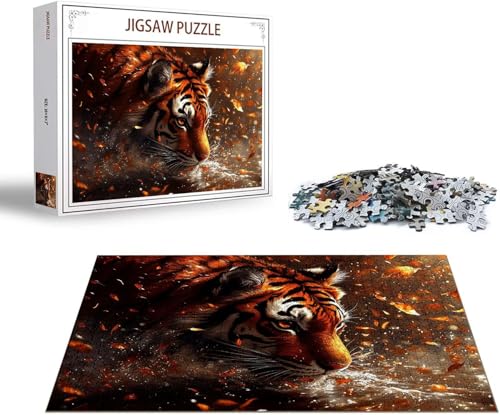 Puzzle 1500 Teile Tier Puzzle Tiger Holzpuzzle Erwachsene, DIY Groß Klassische Jigsaw, Ein Herausforderndes Rätsel, Puzzlespiele für Die Ganze Familie Jigsaw für Erwachsene und Kinder Ab 14 Jahrenx-81 von Gmeignl