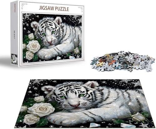 Puzzle 1500 Teile Tier Puzzle Tiger Holzpuzzle Erwachsene, DIY Groß Klassische Jigsaw, Ein Herausforderndes Rätsel, Puzzlespiele für Die Ganze Familie Jigsaw für Erwachsene und Kinder Ab 14 Jahrenx-15 von Gmeignl