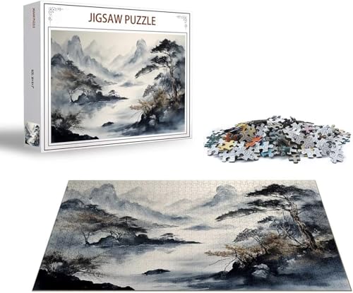 Puzzle 1500 Teile Tinte Puzzle Landschaft Holzpuzzle ErwachseneGroß Klassische Jigsaw, Ein Herausforderndes Rätsel, Puzzlespiele für Die Ganze Familie Jigsaw für Erwachsene und Kinder Ab 14 Jahrenx-62 von Gmeignl