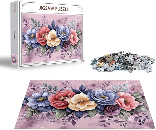 Puzzle 3000 Teile Lila Puzzle Blume Holzpuzzle Erwachsene DIY Groß Klassische Jigsaw, Ein Herausforderndes Rätsel, Puzzlespiele für Die Ganze Familie Jigsaw für Erwachsene und Kinder Ab 14 Jahrenx-161 von Gmeignl