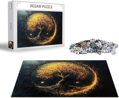 Puzzle 3000 Teile Retro Puzzle Blatt Holzpuzzle Erwachsene, Groß Klassische Jigsaw, EIN Herausforderndes Rätsel, Puzzlespiele für Die Ganze Familie Jigsaw für Erwachsene und Kinder Ab 14 Jahrenx-350 von Gmeignl