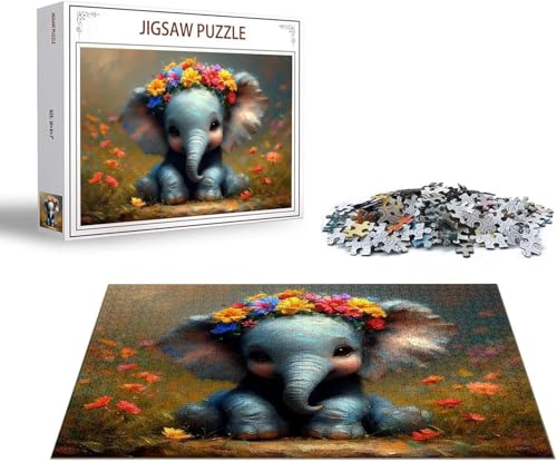 Puzzle 5000 Teile Blume Puzzle Elefant Holzpuzzle Erwachsene, Groß Klassische Jigsaw, EIN Herausforderndes Rätsel, Puzzlespiele für Die Ganze Familie Jigsaw für Erwachsene und Kinder Ab 14 Jahrenx-46 von Gmeignl