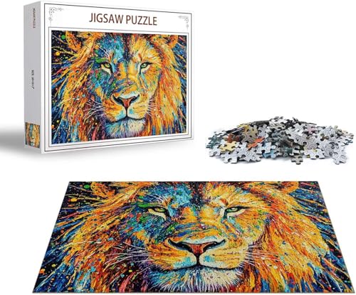 Puzzle 5000 Teile Löwe Puzzle Farbe Holzpuzzle Erwachsene, DIY Groß Klassische Jigsaw, Ein Herausforderndes Rätsel, Puzzlespiele für Die Ganze Familie Jigsaw für Erwachsene und Kinder Ab 14 Jahrenx-78 von Gmeignl