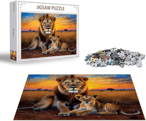 Puzzle 5000 Teile Löwe Puzzle Landschaft Holzpuzzle ErwachseneGroß Klassische Jigsaw, EIN Herausforderndes Rätsel, Puzzlespiele für Die Ganze Familie Jigsaw für Erwachsene und Kinder Ab 14 Jahrenx-51 von Gmeignl