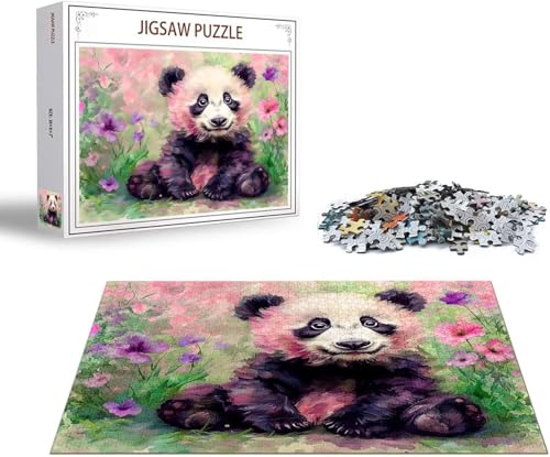 Puzzle 5000 Teile Panda Puzzle Blume Holzpuzzle Erwachsene DIY Groß Klassische Jigsaw, Ein Herausforderndes Rätsel, Puzzlespiele für Die Ganze Familie Jigsaw für Erwachsene und Kinder Ab 14 Jahrenx-41 von Gmeignl