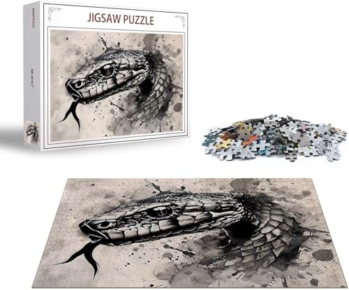 Puzzle 5000 Teile Schlange Puzzle Tinte Holzpuzzle Erwachsene, Groß Klassische Jigsaw, Ein Herausforderndes Rätsel, Puzzlespiele für Die Ganze Familie Jigsaw für Erwachsene und Kinder Ab 14 Jahrenx-13 von Gmeignl