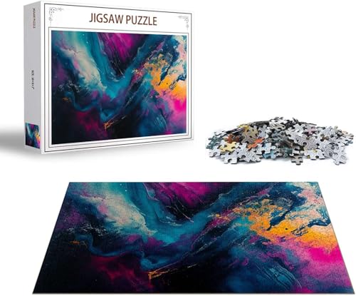 Puzzle Abstrakt Puzzle 1000 Teile Farbe Holzpuzzle Erwachsene, Premium Quality Klassische Wooden Lernspiel DIY Klassische Spaß Jigsaw Erwachsene, Challenging Game Jigsaws für Wohnkultur Geschenk x-65 von Gmeignl