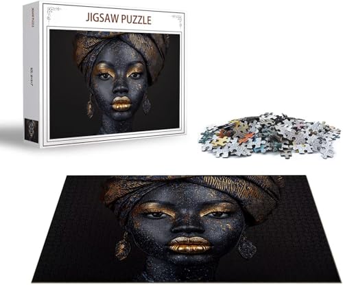 Puzzle Afrika Puzzle 6000 Teile Frau Holzpuzzle Erwachsene, Premium Quality Klassische Wooden Lernspiel, DIY Klassische Spaß Jigsaw Erwachsene, Challenging Game Jigsaws für Wohnkultur Geschenk x-73 von Gmeignl