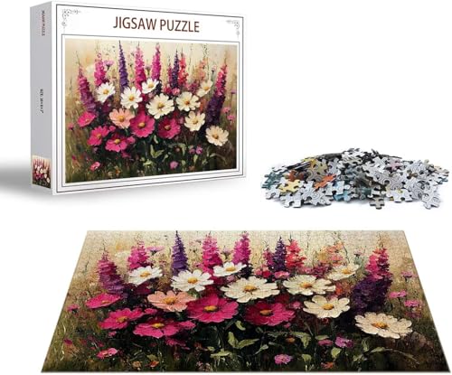 Puzzle Blume Puzzle 6000 Teile Rosa Holzpuzzle Erwachsene, Premium Quality Klassische Wooden Lernspiel, DIY Klassische Spaß Jigsaw Erwachsene, Challenging Game Jigsaws für Wohnkultur Geschenk x-348 von Gmeignl