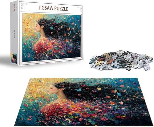 Puzzle Farbe Puzzle 1000 Teile Engel Holzpuzzle Erwachsene, Premium Quality Klassische Wooden Lernspiel, DIY Klassische Spaß Jigsaw Erwachsene, Challenging Game Jigsaws für Wohnkultur Geschenk x-170 von Gmeignl