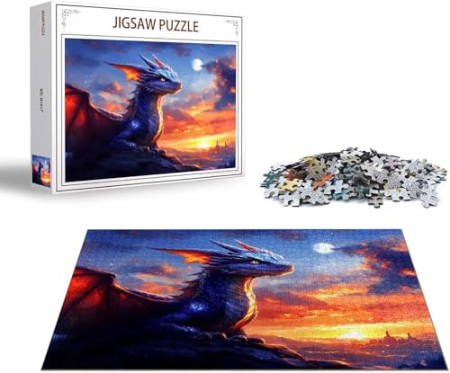 Puzzle Farbe Puzzle 6000 Teile Drachen Holzpuzzle Erwachsene, Premium Quality Klassische Wooden Lernspiel DIY Klassische Spaß Jigsaw Erwachsene, Challenging Game Jigsaws für Wohnkultur Geschenk x-387 von Gmeignl