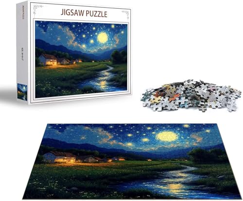 Puzzle Landschaft Puzzle 4000 Teile Mond Holzpuzzle Erwachsene, Premium Quality Klassische Wooden Lernspiel DIY Klassische Spaß Jigsaw Erwachsene, Challenging Game Jigsaws für Wohnkultur Geschenk x-4 von Gmeignl