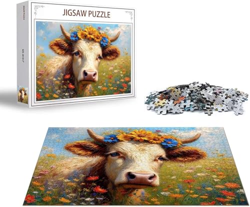 Puzzle Ochse Puzzle 6000 Teile Tier Holzpuzzle Erwachsene, Premium Quality Klassische Wooden Lernspiel, DIY Klassische Spaß Jigsaw Erwachsene, Challenging Game Jigsaws für Wohnkultur Geschenk x-2 von Gmeignl