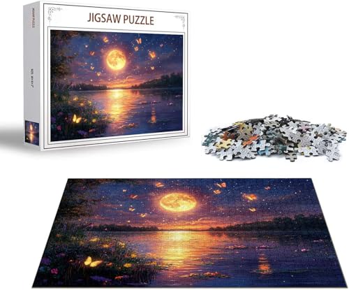 Puzzle Schmetterling Puzzle 1000 Teile Natur Holzpuzzle Erwachsene, Premium Quality Klassische Wooden Lernspiel DIY Klassische Spaß Jigsaw Erwachsene, Challenging Jigsaws für Wohnkultur Geschenk x-114 von Gmeignl