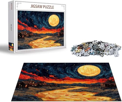 Puzzle Starry Sky Puzzle 6000 Teile Landschaft Holzpuzzle Erwachsene, Premium Quality Klassische Wooden Lernspiel, DIY Spaß Jigsaw Erwachsene, Challenging Game Jigsaws für Wohnkultur Geschenk x-204 von Gmeignl