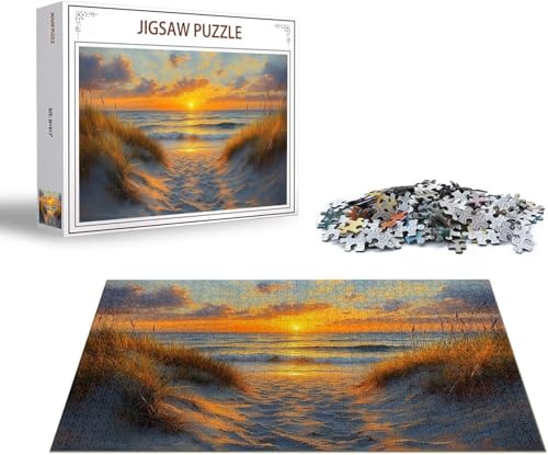 Puzzle Strand Puzzle 6000 Teile Sonnenuntergang Holzpuzzle Erwachsene, Premium Quality Klassische Wooden Lernspiel, DIY Spaß Jigsaw Erwachsene, Challenging Game Jigsaws für Wohnkultur Geschenk x-235 von Gmeignl